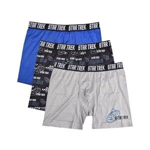 3-Pack New In Package Men’s Star Trek Boxer Briefs Size Medium Waist 31 - 34 M